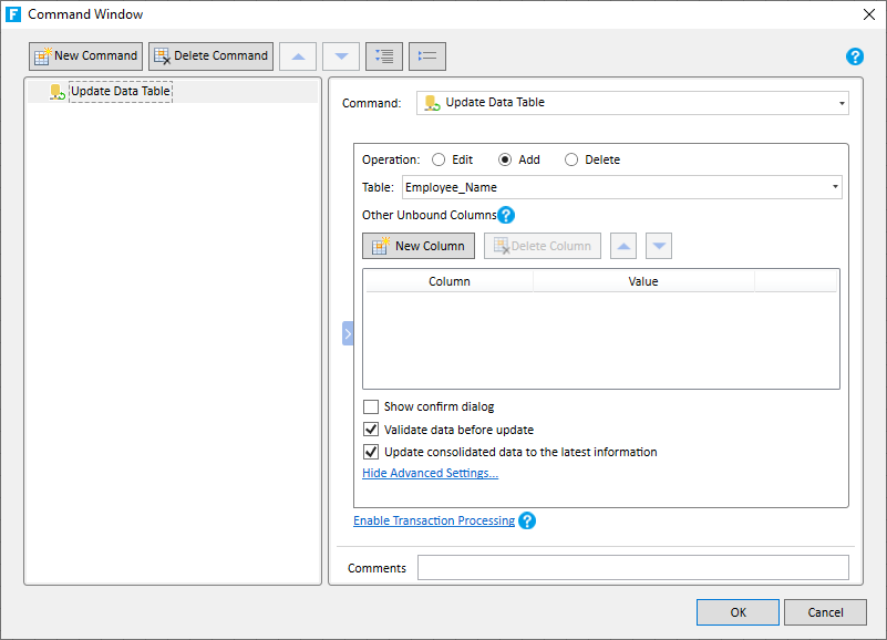 data-binding-forguncy-documentation